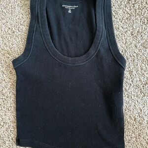 Abercrombie & Fitch Classic Black Cropped Tank Top